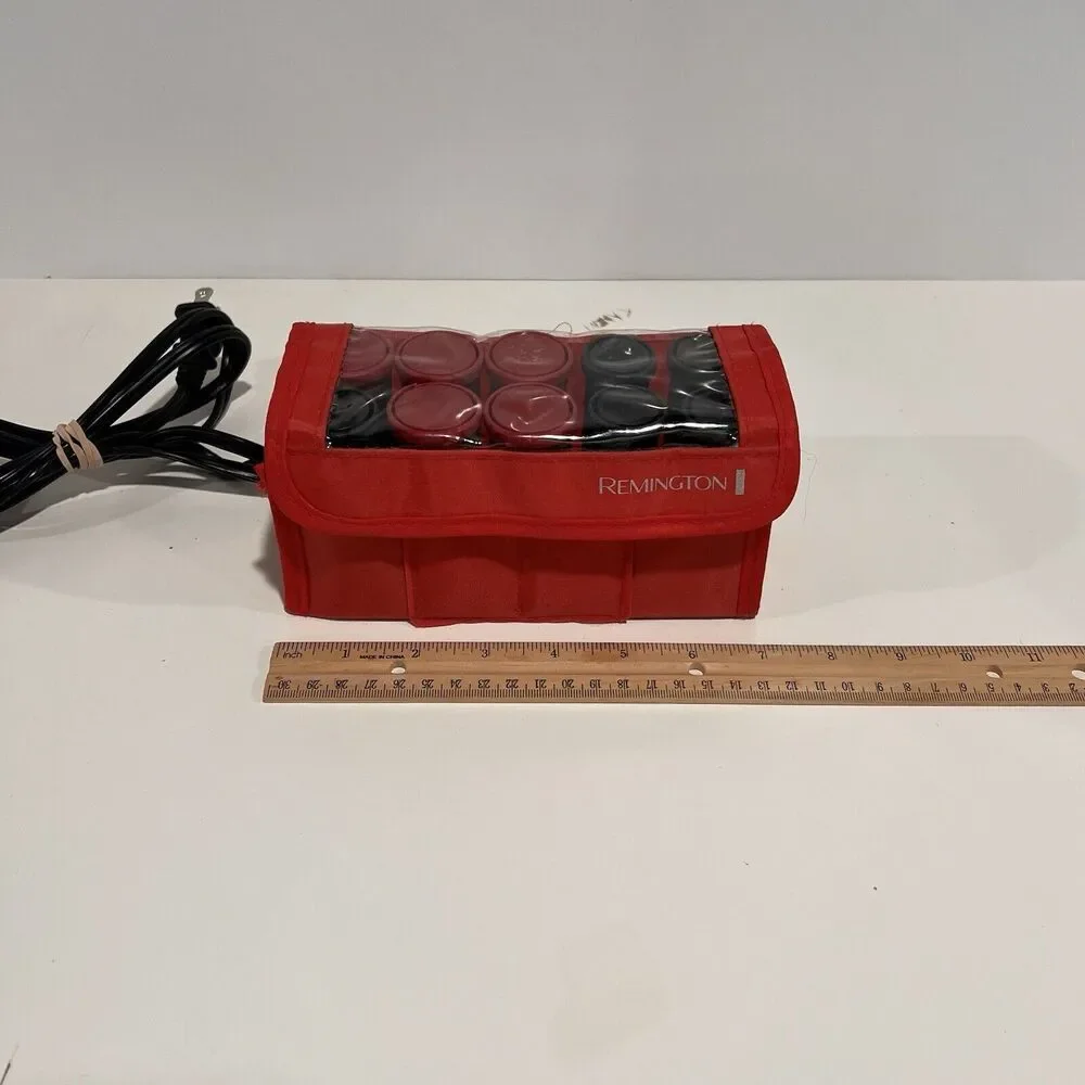 Remington H-1015 Ceramic Compact, 1-1 1/4 Inch, Red Hot Rollers, Red